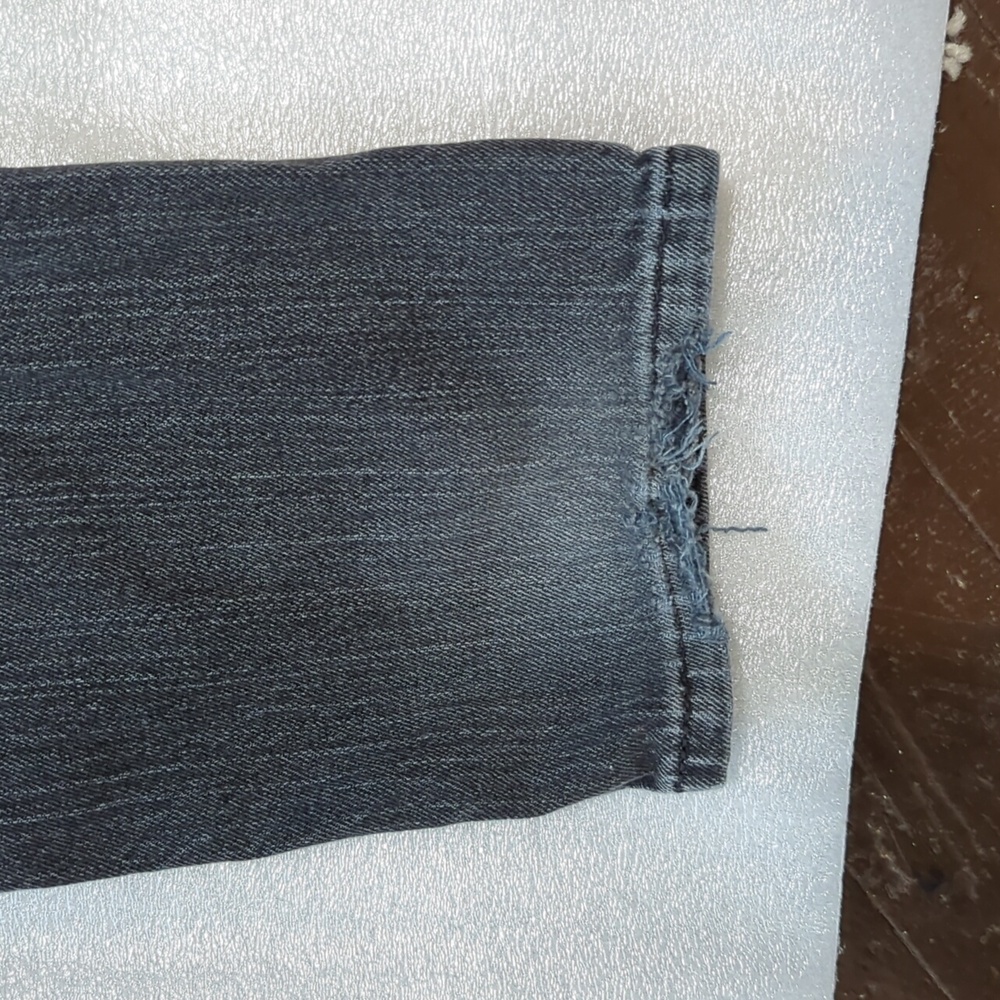 Levi's 511 Black Distressed Denim Jeans Boys Size 27x27 - Picture 12 of 14
